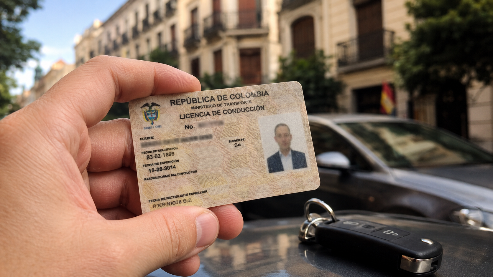 canje licencia colombiana en España